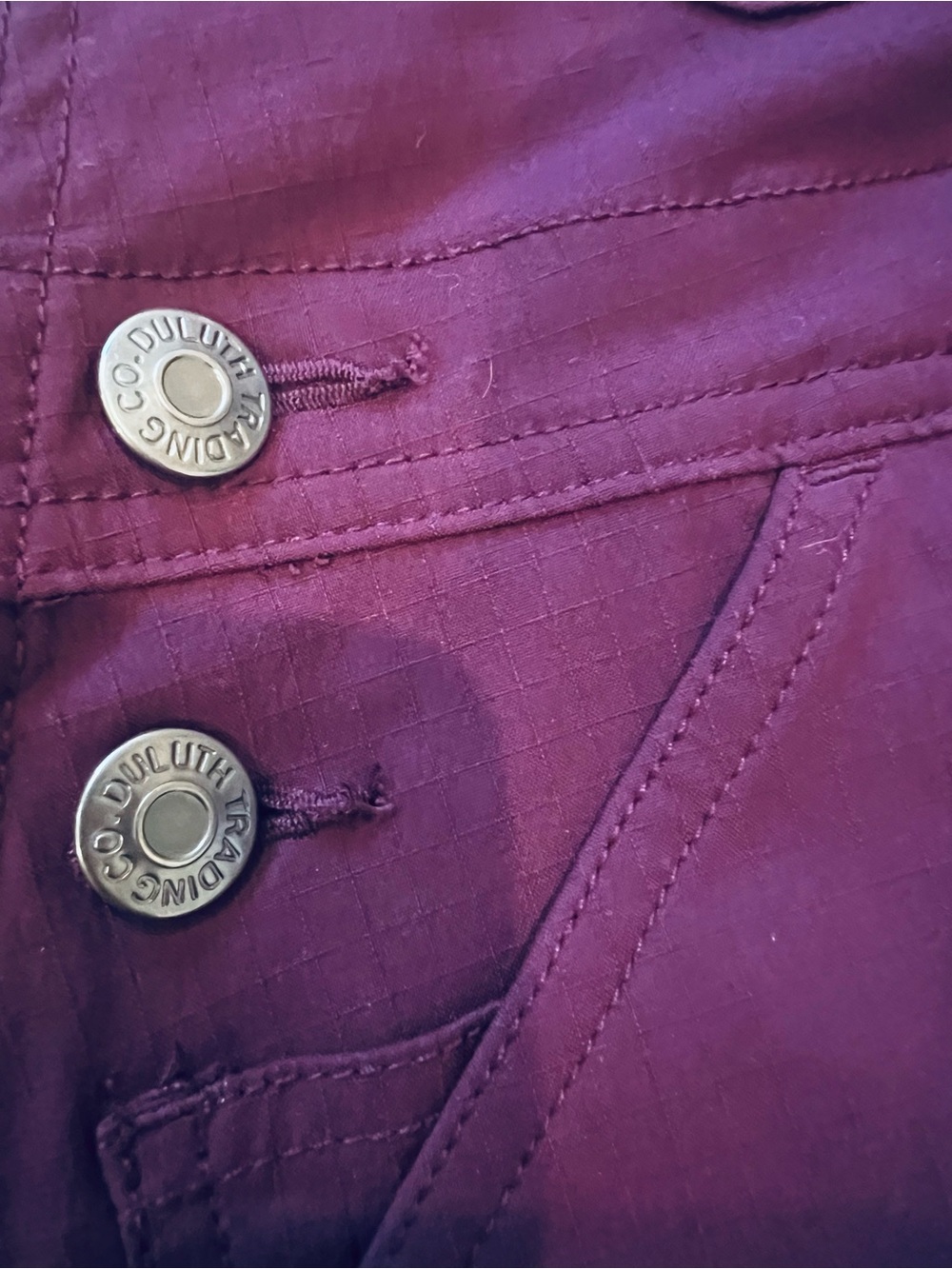 Plum Purple Duluth Trading Co Utility Short Overalls - Picture 5 of 6